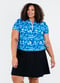 Swim top and flowy skort. Modest plus size top and skirt with pants. Womens' modest plus size swim set. Sun protection UPF +50