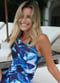 Maya Tankini Swim Top With Built-in Bra - Navy Wave