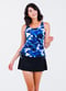 Maya Swim Top With Sarong Wrap Swim Skirt & Swim Shorts