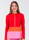 Half-Zip Wahoo Rash Guard - Maraschino Juice Blush