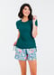 Adele Swim Top With Mid-Thigh Board Shorts