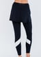 Short Lycra® Sport Skirt With Attached 27" Leggings - Black