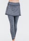 Short Lycra® Sport Skirt With Attached 27" Leggings - Heather Gray