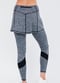 Short Lycra® Sport Skirt With Attached 27" Leggings - Heather Gray