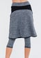Knee Length Lycra® Sport Skirt with Attached 17" Leggings - Heather Gray