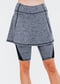 Midi Lycra® Sport Skirt With Attached 10" Leggings - Heather Gray