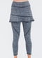 A-line Lycra® Short Sport Skirt With Attached 27" Leggings - Heather Gray