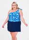 Plus Size Layla Crop Swim Top With Sarong Wrap Swim Skirt & Bikini Bottom