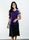 Loose swim top and long skort. Modest plus size top and skirt with pants. Womens' modest plus size swim set. Sun protection UPF +50