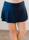 Plus size flowy swim skort. Modest plus size skirt and pants. Womens' modest plus size swim skirt. Excellent sun protection UPF +50