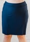 Plus size knee length swim skort. Modest plus size swim skirt and pants. Womens' modest plus size swim skort. Excellent sun protection UPF +50
