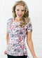 V-Neck Adele Swim Top - Abstract Roses