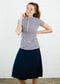 Swim top and long skort. Modest plus size top and skirt with pants. Womens' modest plus size swim set. Sun protection UPF +50