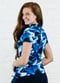 Half-Zip Adele Swim Top - Navy Wave