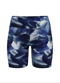 Mid-Thigh Swim Shorts - Navy Wave