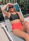 Racerback Swim Bra With High-Waisted Bikini Bottom