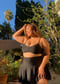 Adjustable Strap Swim Bra With Flowy Swim Skort