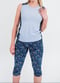 Loose Fit Maya Swim Top WIth Capri Swim Leggings
