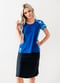 Loose swim top and knee length skort. Modest plus size top and skirt with pants. Womens' modest plus size swim set. Sun protection UPF +50