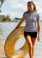 Half-Zip Adele Swim Top With Swim Shorts