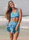 Racerback Swim Bra With Flowy Swim Skort