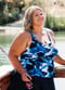 Maya Swim Top - Navy Wave
