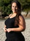 Maya Tankini Swim Top With Built-in Bra - Black