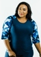 Plus Size Loose Fit Margaux Swim Top With Long Bike Swim Shorts