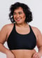 Plus Size Racerback Swim Bra With Flowy Swim Skort