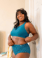 Racerback Swim Bra With High-Waisted Bikini Bottom