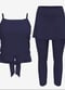 Riley Knotted Swim Top With Skirted Long Swim Leggings