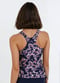 Maya Tankini Swim Top With Removable Cups - Navy Blossoms