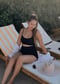 Adjustable Strap Swim Bra With Swim Shorts