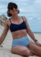 Adjustable Strap Swim Bra With High-Waisted Bikini Bottom