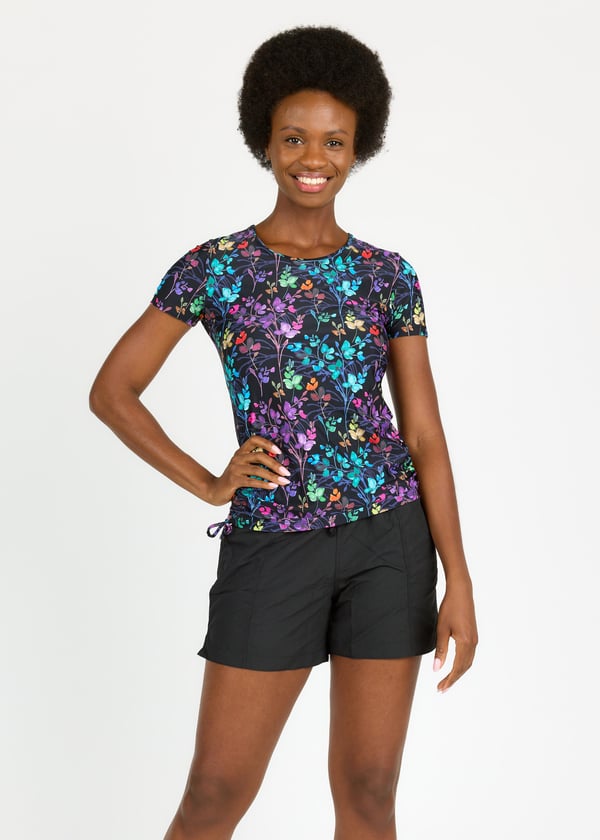 Adele Swim Top With Mid-Thigh Board Shorts