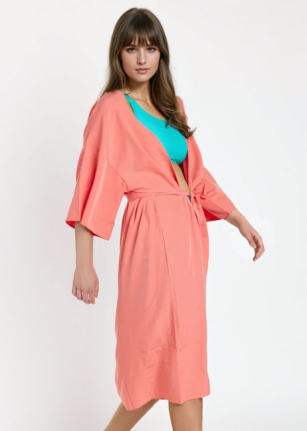 Long Kimono Beach Cover Up