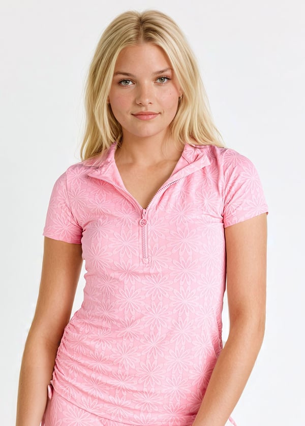 Half-Zip Adele Swim Top