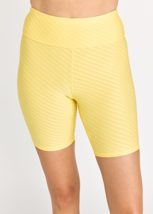 Mid-Thigh Swim Shorts - Buttercup (Textured)