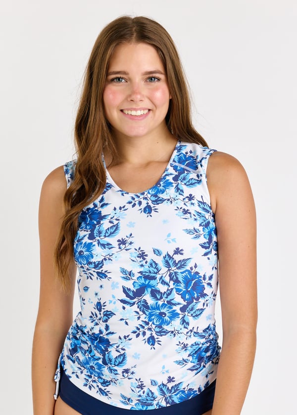 Closed Back Maya Swim Top With Boyshorts