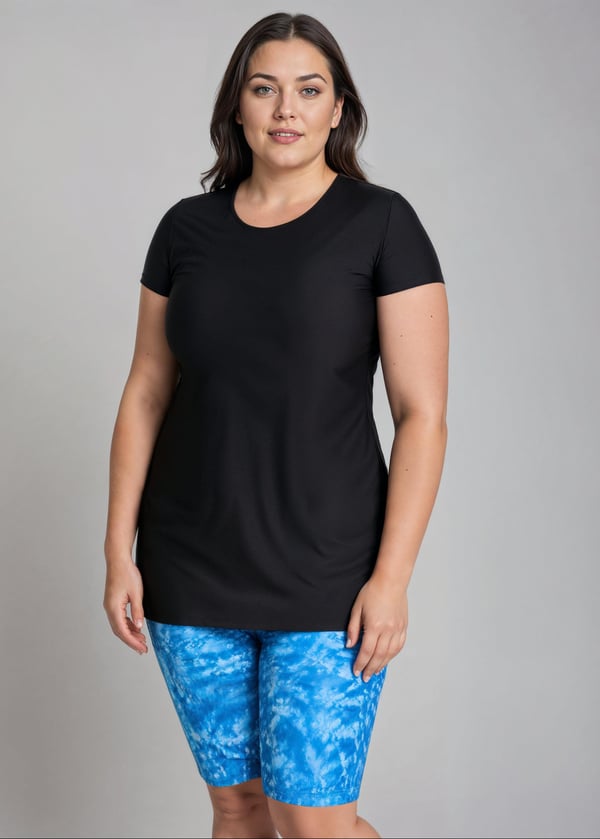 Anna Swim Tunic With Long Bike Swim Shorts