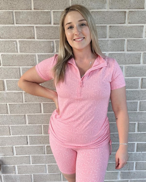 Half-Zip Adele Swim Top