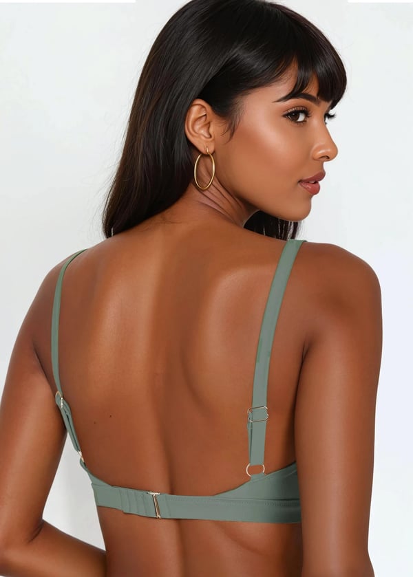 Adjustable Strap Clasp Swim Bra