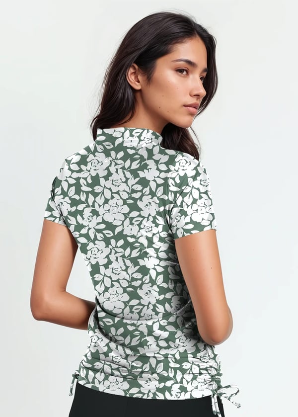 Half-Zip Adele Swim Top