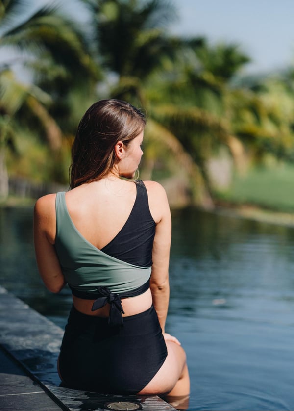 Emery Wrap Swim Top With Removable Cups & Bikini Bottom