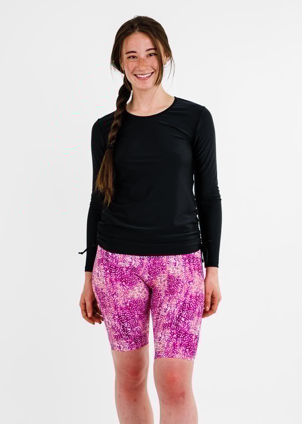 Nora Swim Top With Long Bike Swim Shorts