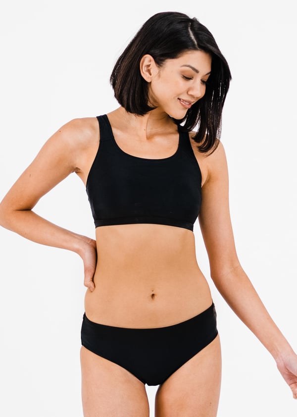 Racerback Swim Bra With Bikini Bottom