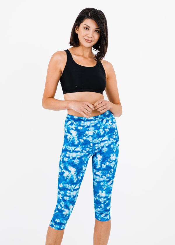 Racerback Swim Bra With Capri Swim Leggings