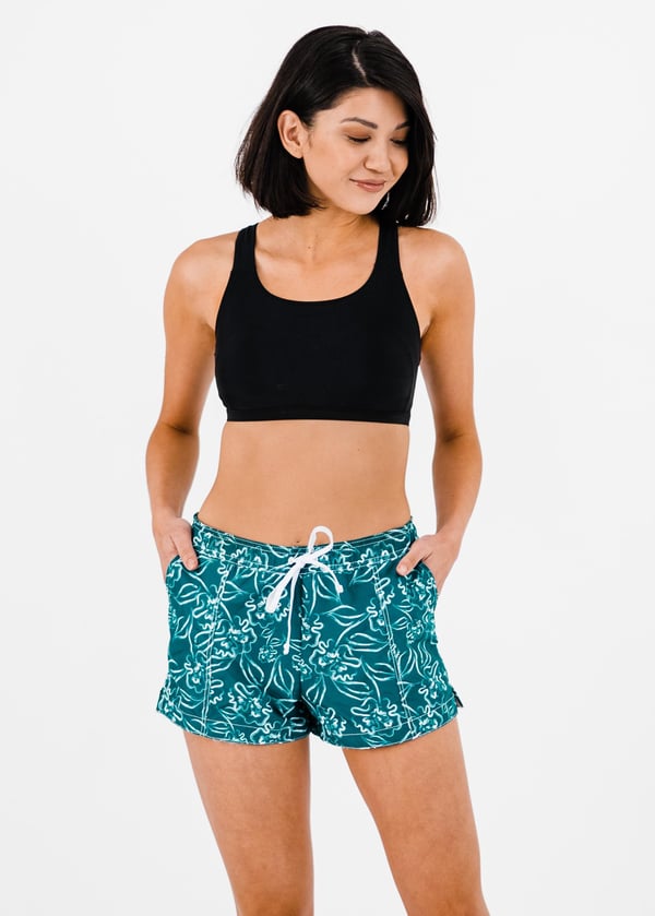 Racerback Swim Bra With 2"-3" Board Shorts