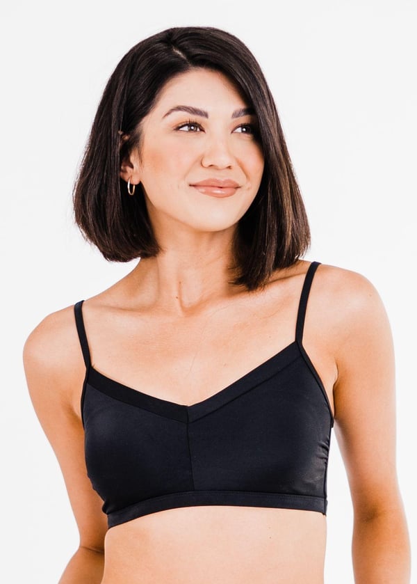 Adjustable Strap Swim Bra With Skirted Long Swim Leggings
