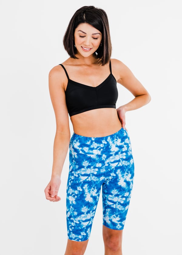 Adjustable Strap Swim Bra With Long Bike Swim Shorts